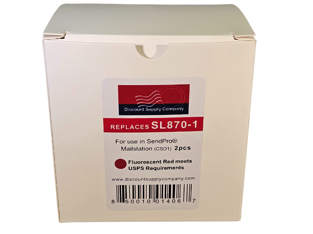 Pitney Bowes 2-Pack Compatible SL-870-1 Red Ink Cartridge for SendPro Mailstation Postage Meter
