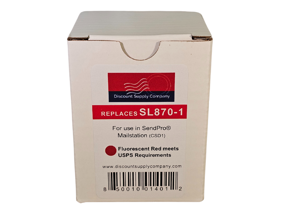 Pitney Bowes Compatible SL-870-1 Red Ink Cartridge for SendPro Mailstation Postage Meter