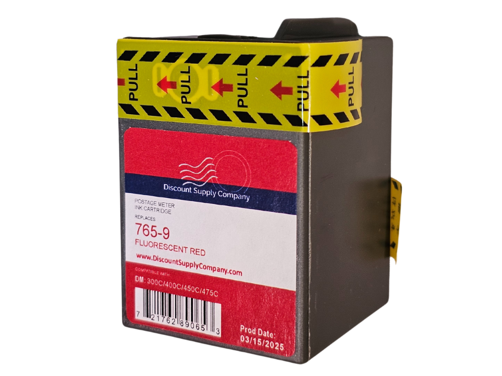 Pitney Bowes 765-9 Compatible Red Ink Cartridge for DM300c, DM400c, DM450c Postage Meters