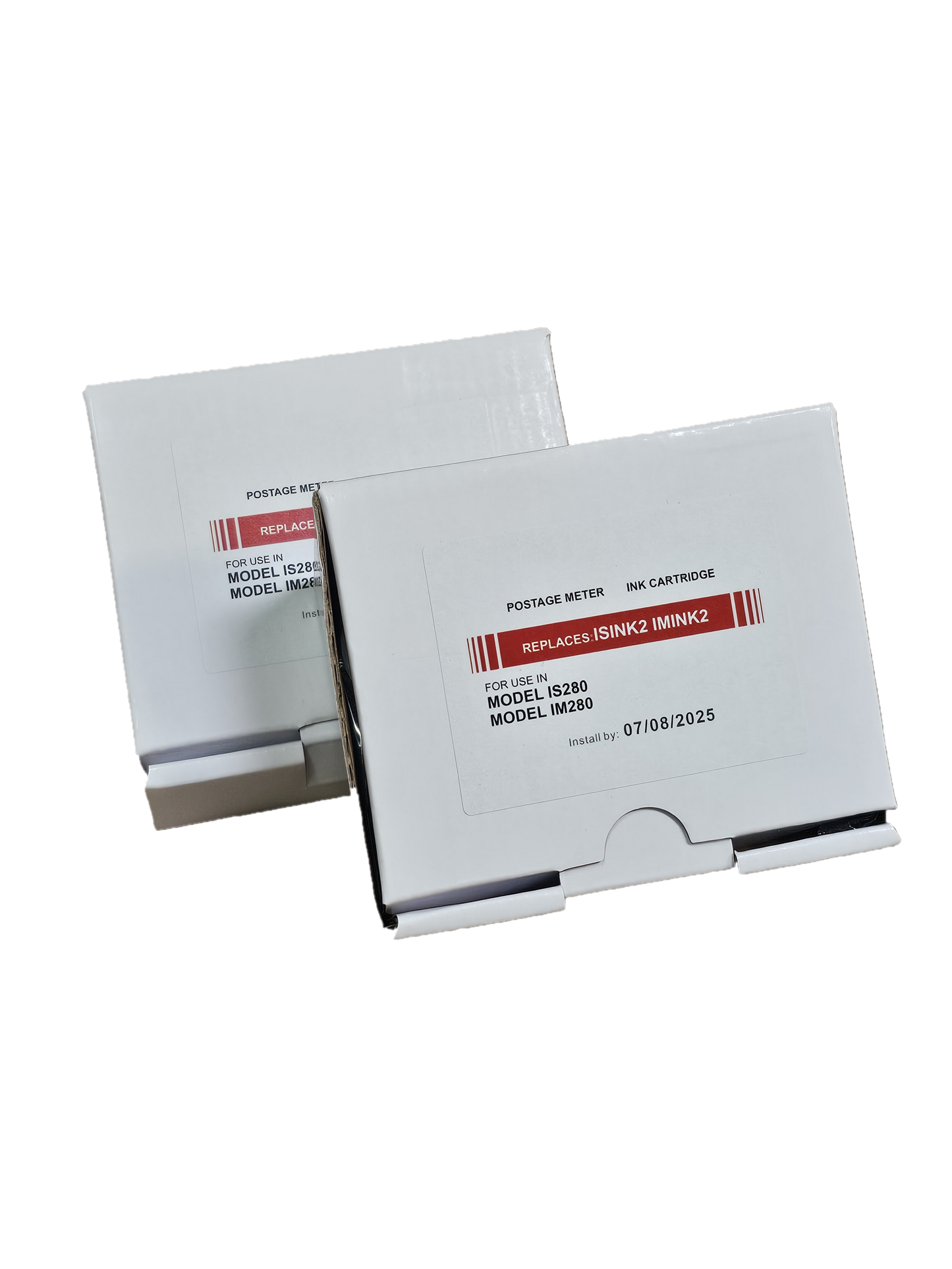 Discount Supply Company 2-Pack Neopost Compatible ISINK2~90 Day Warranty~ Fluorescent Red Ink Cartridge for Neopost IS280 and Hasler IM280 Postage Meters