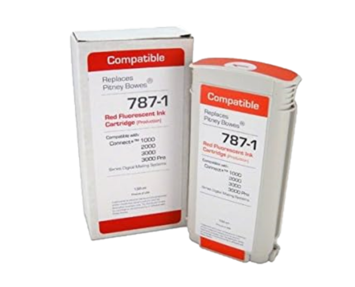 Discount Supply Company 787-1 Max Volume Pitney Bowes Compatible Ink Cartridge with 90 Day Warranty for Connect+ Series Mailing Machines
