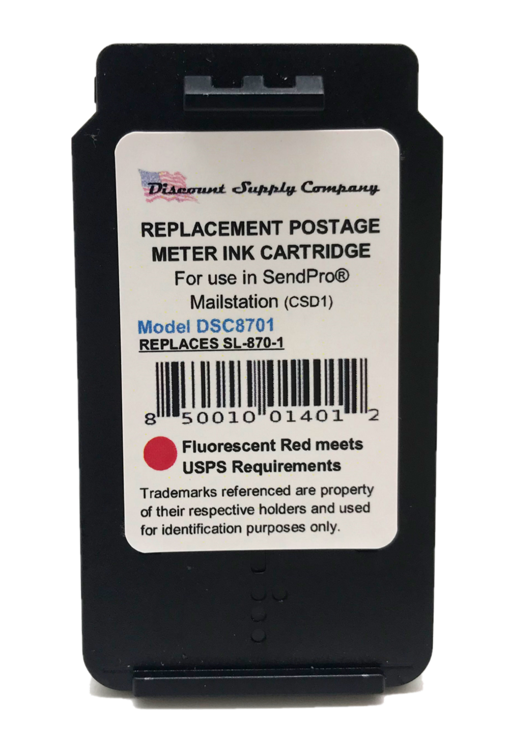 Pitney Bowes Compatible SL-870-1 Red Ink Cartridge for SendPro Mailstation Postage Meter